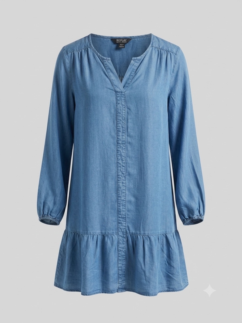 Buffalo David  Light Blue Chambray Tunic size Medium with side pockets